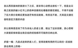 版纳旅游注意事项有哪些（版纳旅游注意事项有哪些内容）