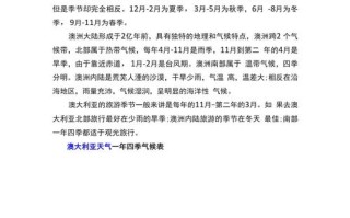 澳洲什么季节，澳洲什么季节有螃蟹
