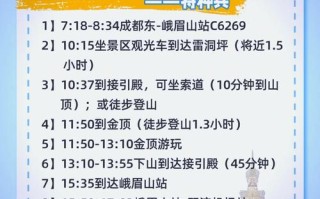 峨眉山旅游指南，峨眉山旅游景区