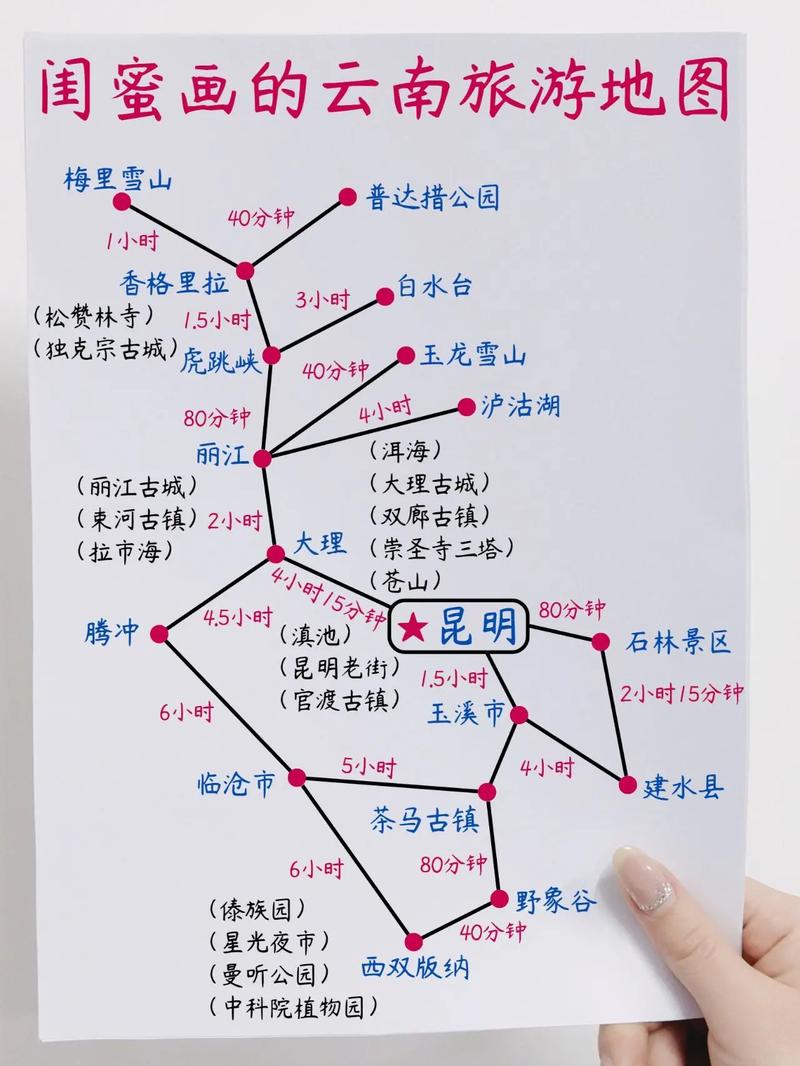 云南旅游景点分布图，云南旅游景点分布图高清-第1张图片