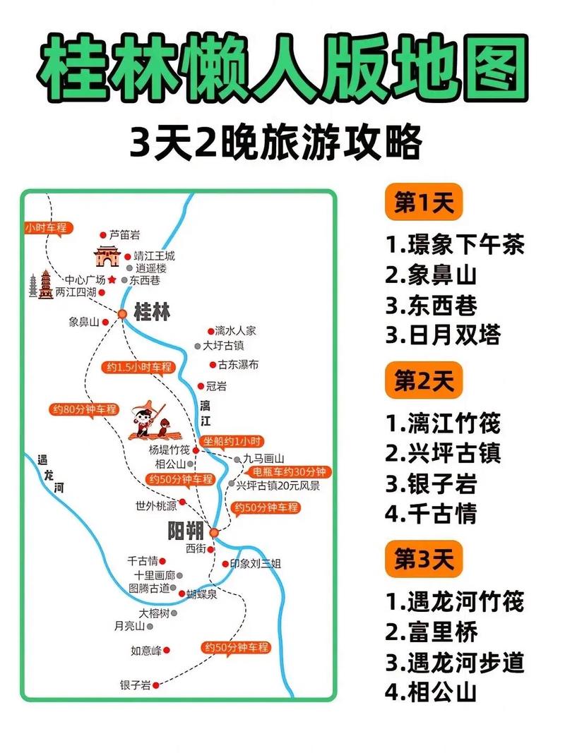 桂林旅游详细路线 - 桂林旅游详细路线图-第2张图片