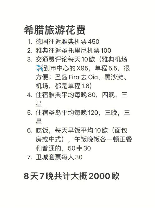 希腊旅游大概多少钱一个人 - 希腊旅游攻略-第5张图片 希腊旅游大概多少钱一个人 - 希腊旅游攻略-第5张图片